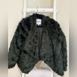 BB Dakota Faux Fur Teddy Jacket - Forest Green